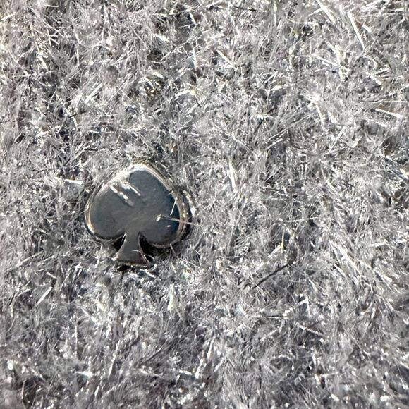 Kate Spade New York Heather Grey Silver Tinsel Knit Beanie Winer Hat OS NWT